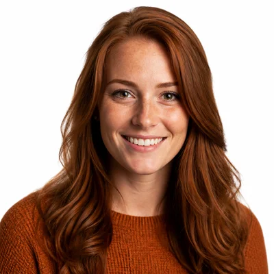 AI Students headshot example — Creative Professional, Studio White