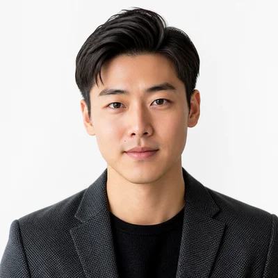 AI Students headshot example — Creative Professional, Studio White