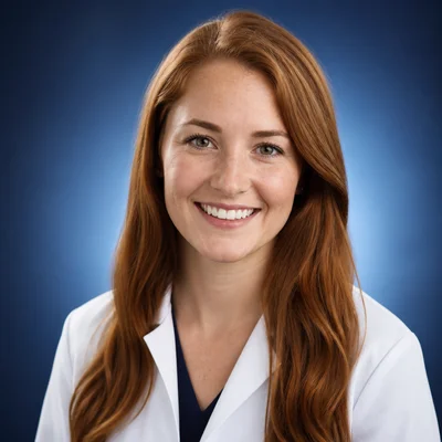 AI Software Engineers headshot example — Medical/Healthcare, Gradient Blue