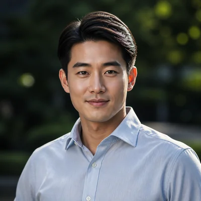 AI Teachers headshot example — Smart Casual, Outdoor Natural