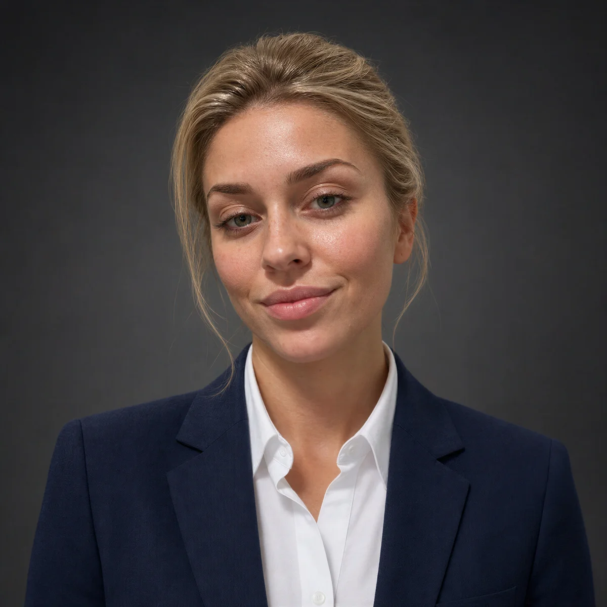 Selfie transformed into a Remote Workers headshot — Business Formal, Studio Gray