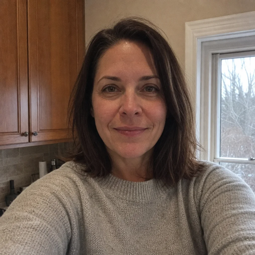 Selfie transformed into a Remote Workers headshot — Smart Casual, Office Setting — original selfie