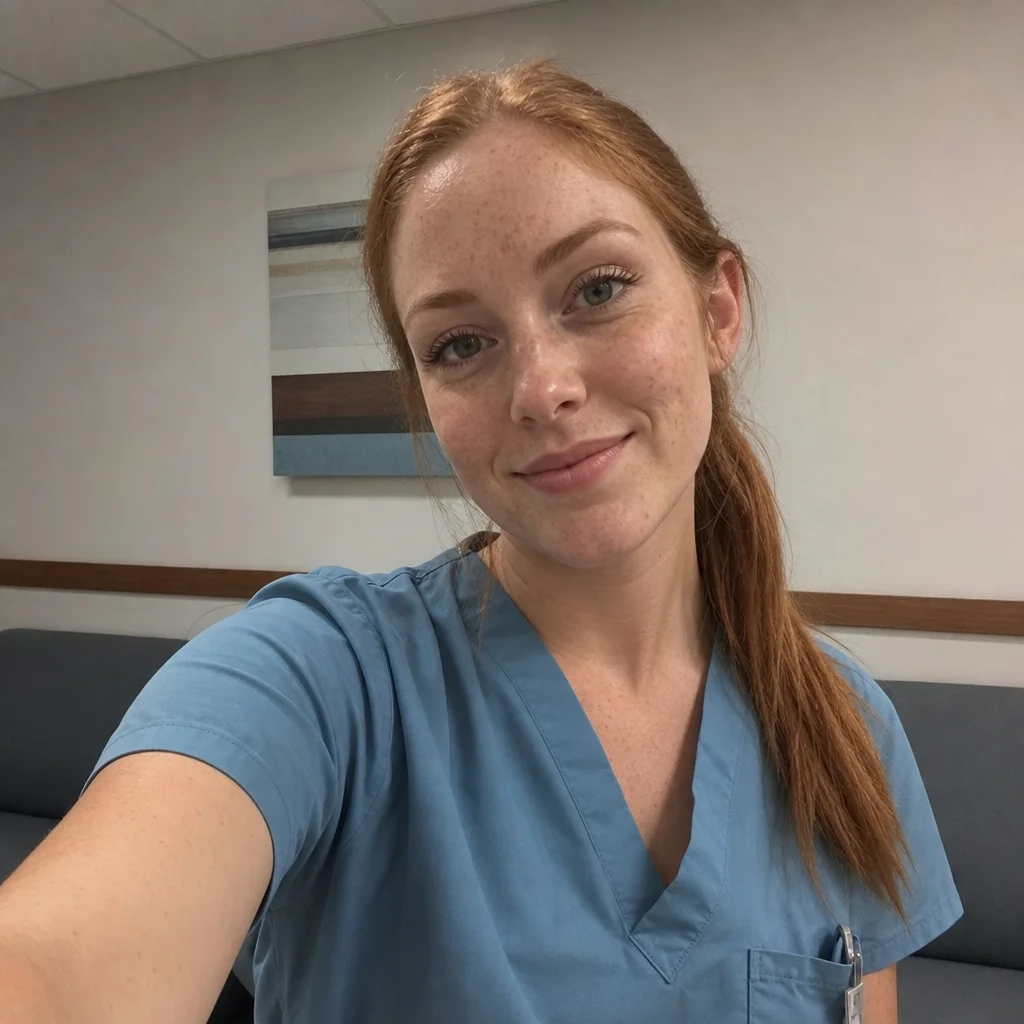 Selfie transformed into a Doctors headshot — Medical/Healthcare, Studio White — original selfie